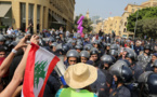مواجهات بين الامن اللبناني  ومتظاهرين ضد الحوار سياسي